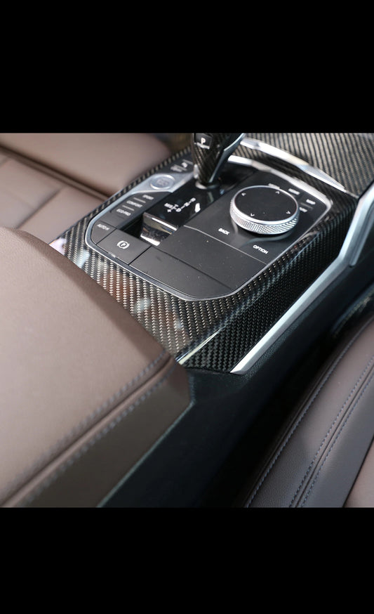 Real Dry Carbon Fiber Center Console Cover Fits BMW G20 G22 2020-2025 Accessory